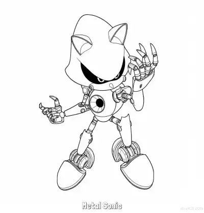 Free printable Metal Sonic Coloring Page - Free Printable Sonic the Hedgehog Coloring Sheets coloring page